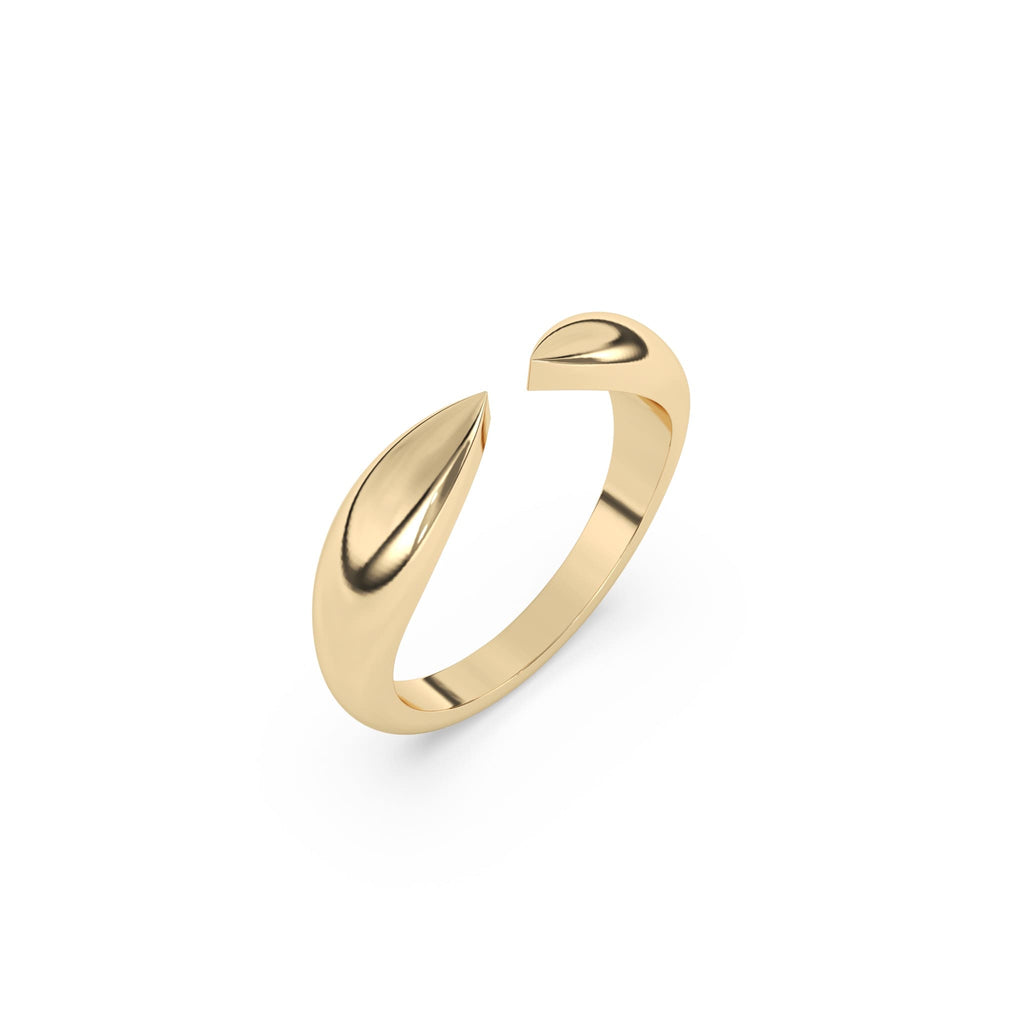 solid gold claw ring made in 14k solid yellow gold 
